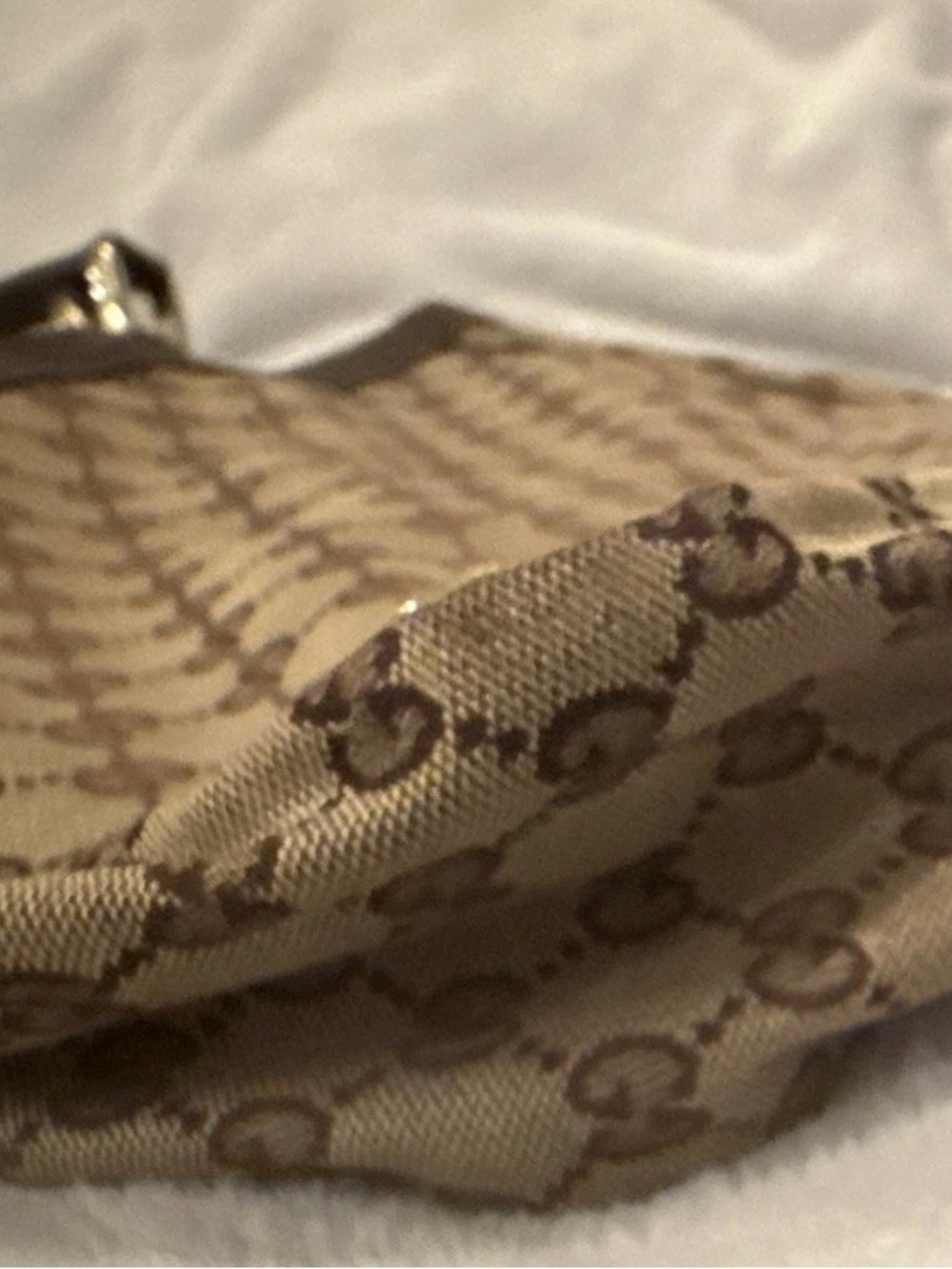 Gucci Beige Brown GG Canvas Tote with Leather Trim - Picture 7 of 11